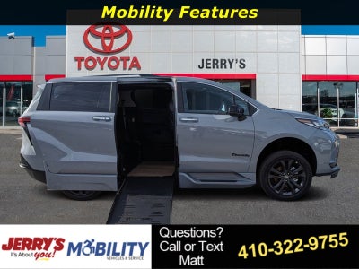 2024 Toyota SIENNA XSE Braun Side Entry Power Fold Out Ramp